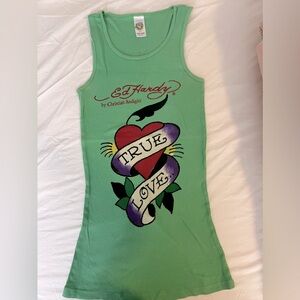 Ed Hardy ribbed tank top